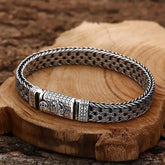 Sterling Silver Fortune Prosperity Woven Bracelet