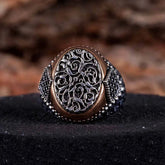 Exclusive Design Stoneless Silver Ring With Zircon Sides