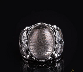 Traditional Durr-A-Najaf Silver Ring with Ayat Al Kursi