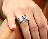 Charm Handmade Men Silver Ring