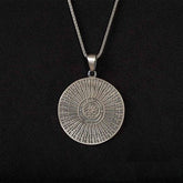 Basmala Islamic Round Silver Necklace