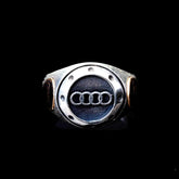 Car Logo Special Silver Ring for Audi Owners No1