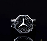 Car Logo Micro Zircon Detailed Ring for Mercedes-Benz Owners