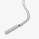With Hardship Comes Ease Bar Necklace Men