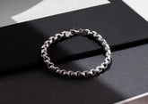 Multi-Faceted Box Link Men Bracelet