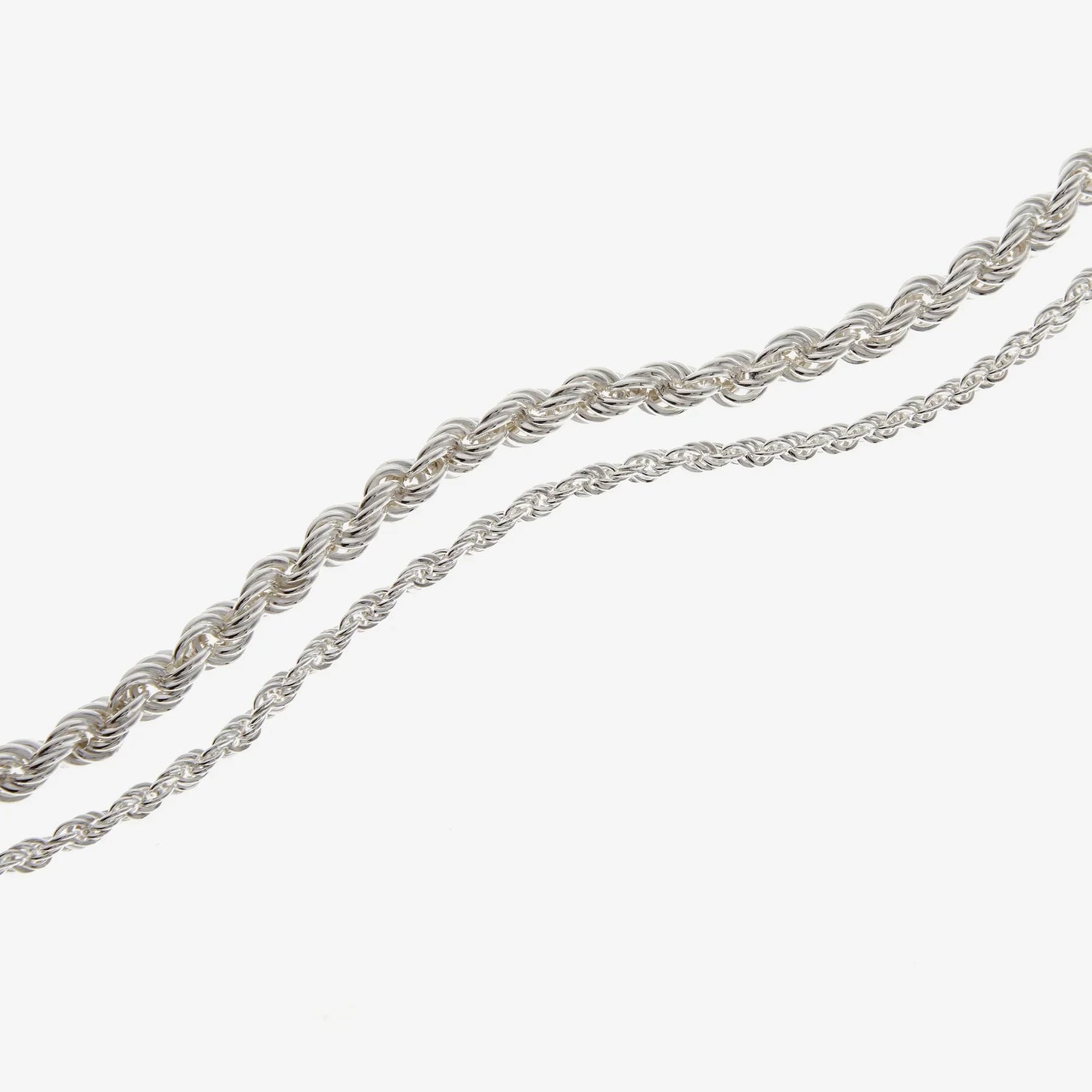 Rope Chain Necklace Sterling Silver