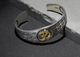 Om Wrist Cuff Men Bracelet