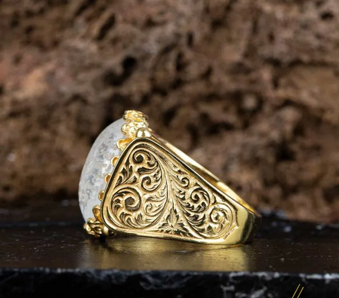 Hun Collection Dur Al Najaf Ayat Al Kursi Men Ring