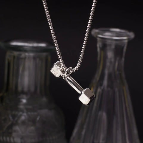 Dumbbell Silver Chain
