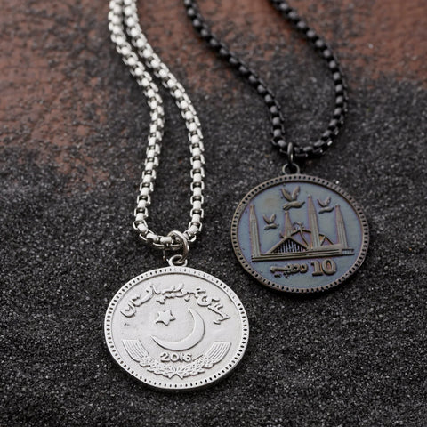 Country Coin Necklace  Men