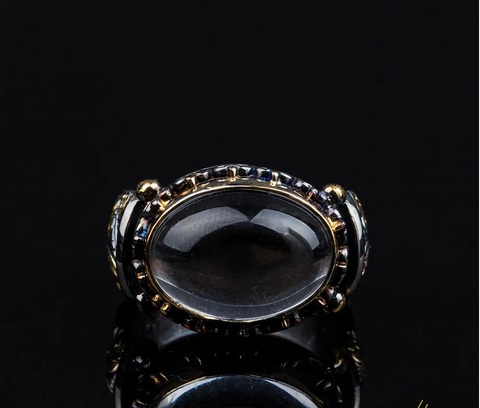 Masterpiece Collection Dur Al Najaf Elegant Gilded Oxidized Ring
