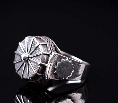 Bektashi Crown Silver Ring For Men