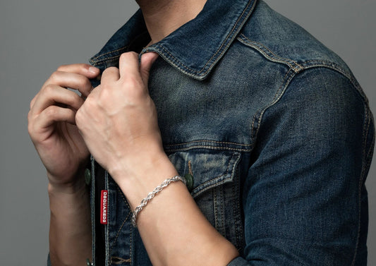 Intertwined Rope Link Men Bracelet