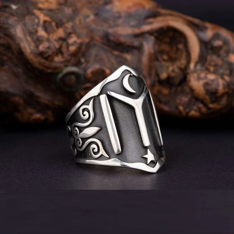 Kayi Tribe Adjustable Silver Thumb Ring