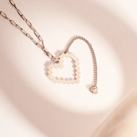 Cute In Love Silver Chain