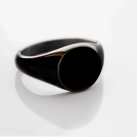 Round Signet Ring  Men