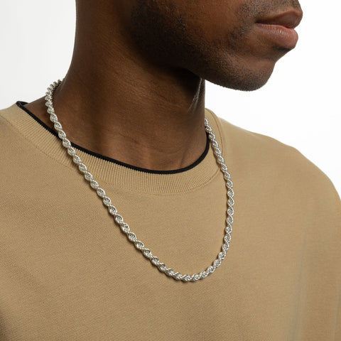 Rope Chain Necklace  Sterling Silver