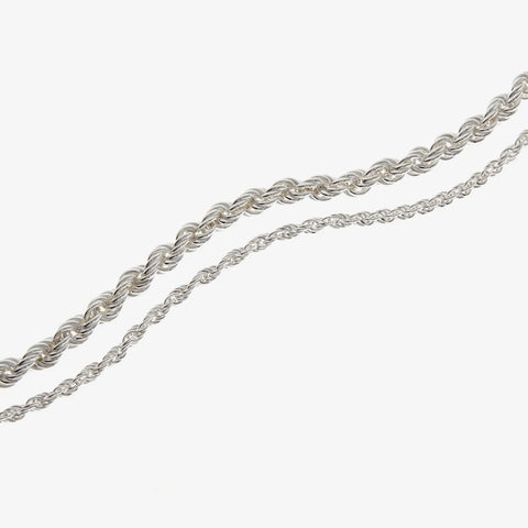 Rope Chain Necklace  Sterling Silver