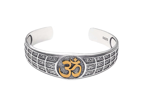 Om Wrist Cuff Men Bracelet