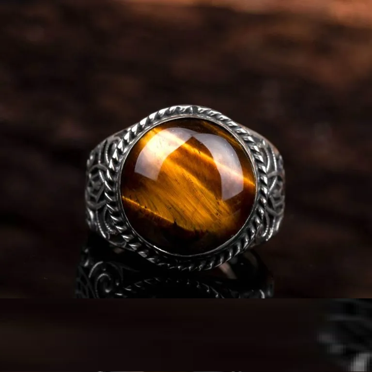 One of a Kind Brown Tiger Eye Ring No2