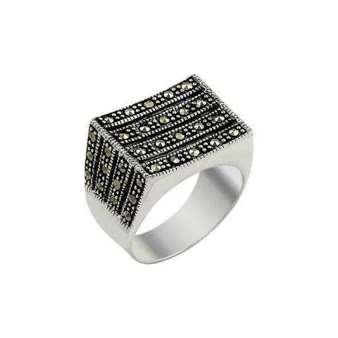 Marcasite Mens Ring