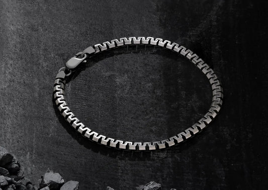 Dragon Textured Cuban Link Men Bracelet