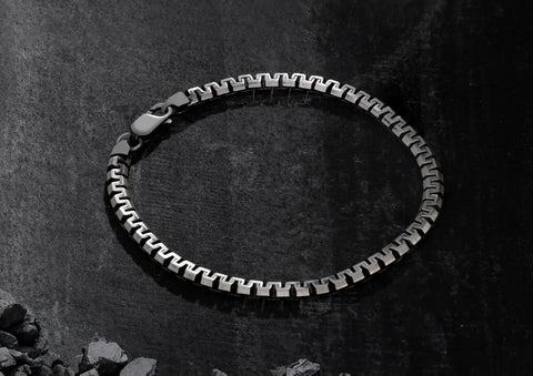 Dragon Textured Cuban Link Men Bracelet