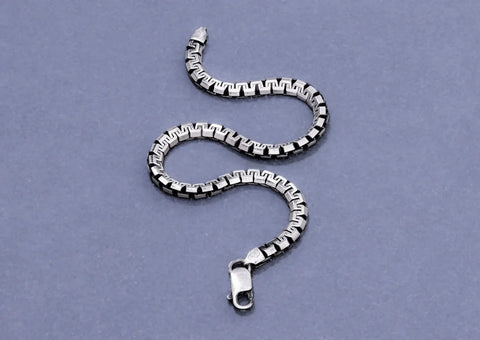 Dragon Textured Cuban Link Men Bracelet