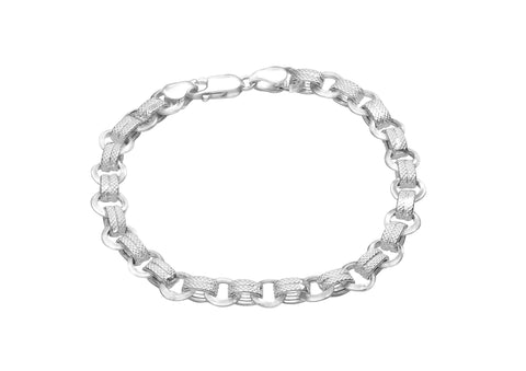 Solid Weave Cable Link Men Bracelet