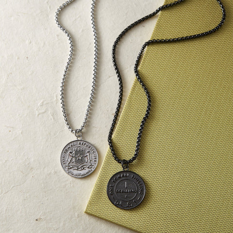 Country Coin Necklace  Men