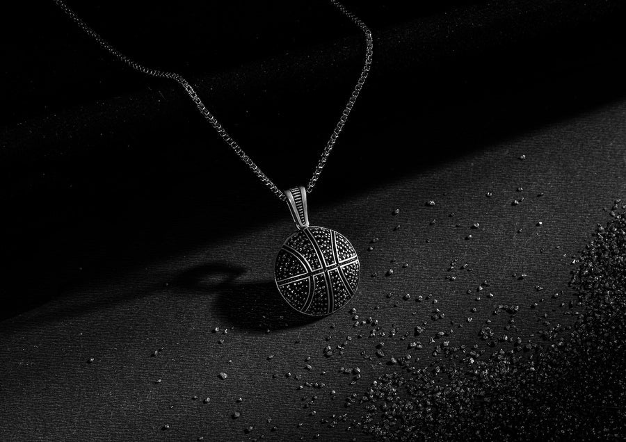 Studded Basketball Pendant