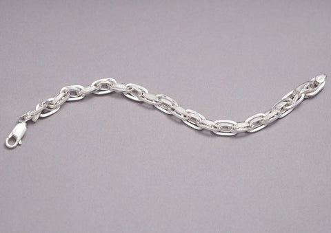 Textured Dual Link Men Bracelet