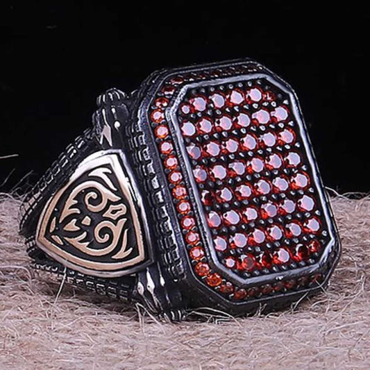 Handmade Citrine Stone Great Silver Mens Ring