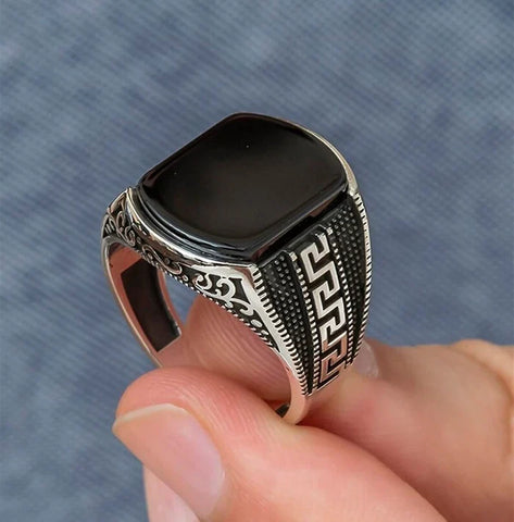 Turkish Greek Pattern Ring-925