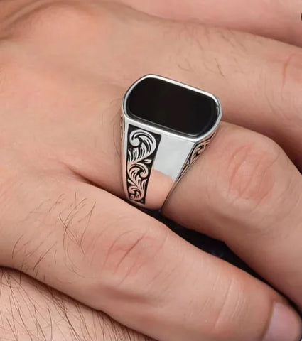 Victorian Aqeeq Turkish Ring-925