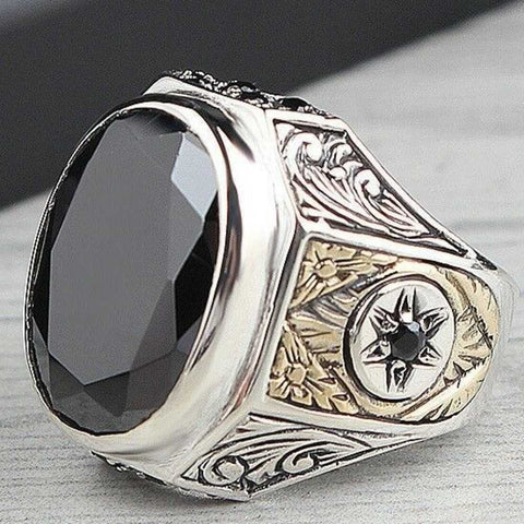 Most Selling Onyx Stone 925 Sterling Silver Handmade Mens Ring