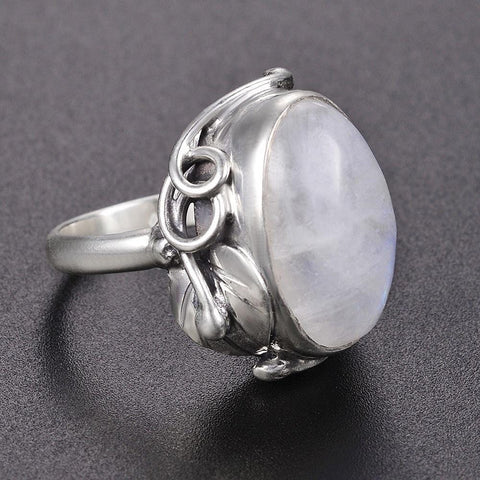 New Vintage 925 Sterling Silver Moon Stone Ring IS2 IS1 VAL1 NS3