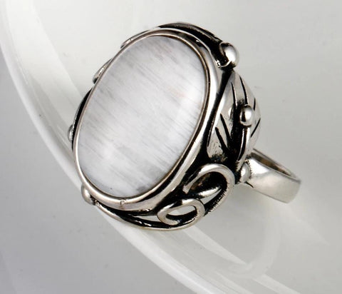 New Vintage 925 Sterling Silver Moon Stone Ring IS2 IS1 VAL1 NS3
