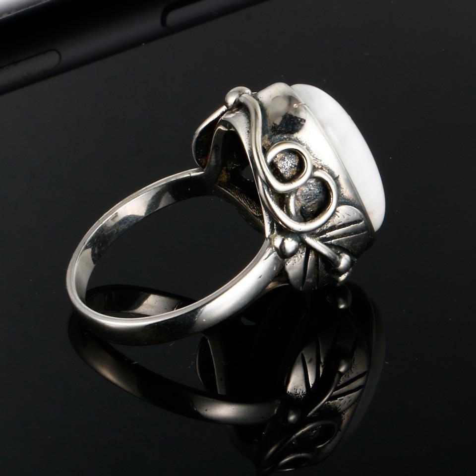 New Vintage Silver Moon Stone Ring IS2 IS1 VAL1 NS3